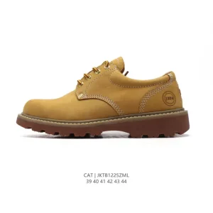 Cat Men's Classic Leather Martin Boots Outdoor Hiking Shoes
