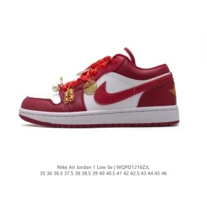 Jordan AJ1 Low 2025 New Year Limited Edition Red Wedding Shoes