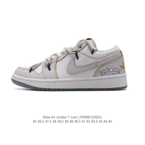 Jordan AJ1 Low Retro Basketball Shoes with Air Cushioning