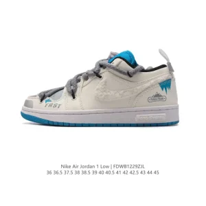 Jordan AJ1 Low Retro Basketball Shoes with Air Cushion