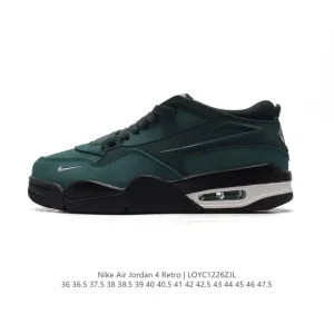 Jordan Air 4 Retro OG Low Black Cement Men's Basketball Shoes