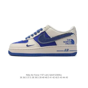 Nike Air Force 1 '07 Low White Leather Sneakers with Air Cushion