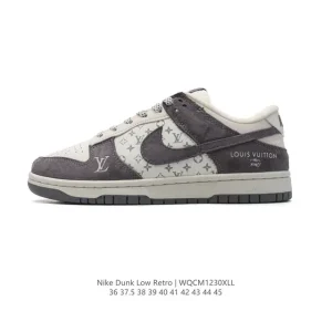 Nike Dunk Low Retro Louis Vuitton Collaboration Vintage Basketball Skate Shoes