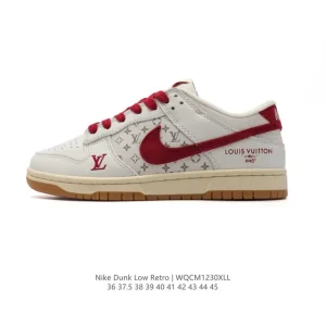 Nike Dunk Low Retro Louis Vuitton Collaboration Vintage Basketball Sneakers