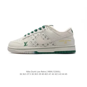 Nike Dunk Low Retro Louis Vuitton Collaboration Vintage Basketball Skateboarding Shoes