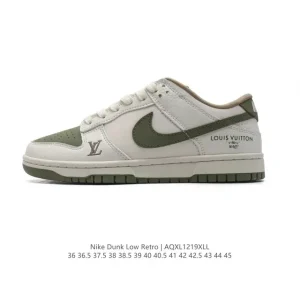 Nike Dunk Low Retro Louis Vuitton Collaboration Vintage Basketball Sneakers