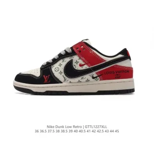 Nike Dunk Low Retro Louis Vuitton Collaboration Vintage Basketball Skate Shoes