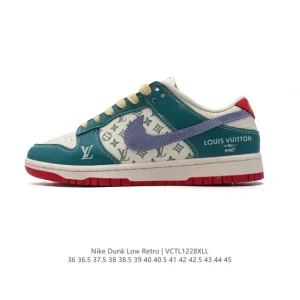 Nike Dunk Low Retro Louis Vuitton Collaboration Vintage Basketball Skateboarding Shoes