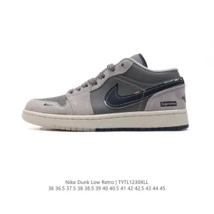 Nike Dunk Low Retro Vintage Leather Skate Shoes for Men and Women
