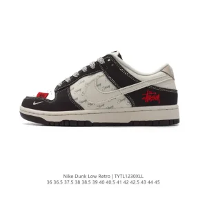 Nike Dunk Low Retro Vintage Leather Sneakers for Men and Women