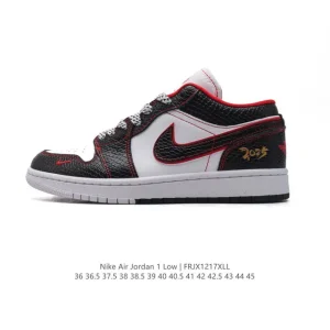 Jordan AJ1 Low 2025 Snake Limited Edition Leather Sneakers