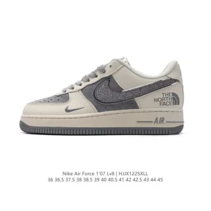 Nike Air Force 1 Low FB1839-512 White Leather Air Cushion Sneakers for Men and Women