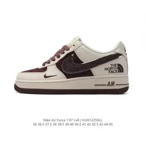 Nike Air Force 1 Low 07 White Leather Sneakers with Air Cushion Sole