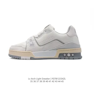 Louis Vuitton Trainer Sneaker Low Top Leather Shoes with Thick Sole