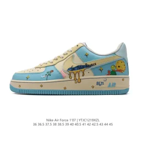 Nike Air Force 1 07 Low White Leather Sneakers with Air Cushion