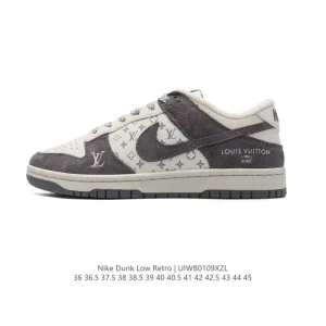 Nike Dunk Low Retro Louis Vuitton Collaboration Vintage Basketball Skate Shoes