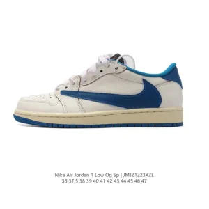 Jordan Air 1 Low OG SP Military Blue Reverse Swoosh Sneakers