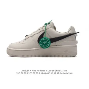 Nike Air Force 1 Ambush Low SP Leather Sneakers with Extended Swoosh