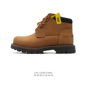 Cat Men's Classic Leather Outdoor Hiking Boots with Chunky Sole