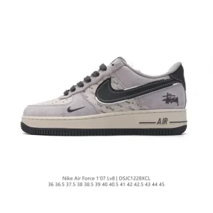 Nike Air Force 1 Low 2025 White Leather Low Top Sneakers with Air Cushion