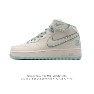 Nike Air Force 1 Mid AF1 Leather White Bubble Vintage Sneaker