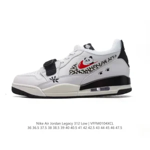 Jordan Legacy 312 Low Panda Black White Basketball Shoes