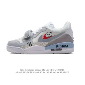Jordan Legacy 312 Low Panda Black White Basketball Shoes