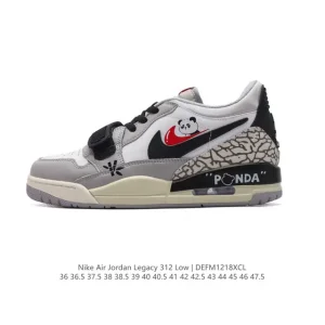 Jordan Legacy 312 Low Panda Black White Basketball Shoes