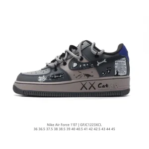 Nike Air Force 1 07 Low White Sneakers with Air Cushion Sole