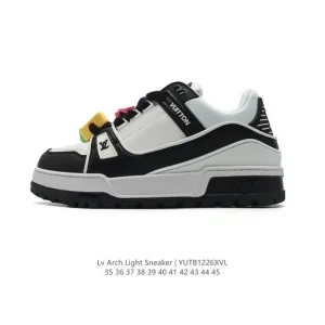 Louis Vuitton Trainer Sneaker Low Fashion Thick Sole Leather Shoes