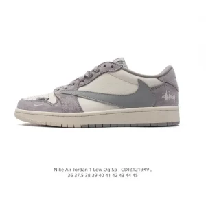Jordan Military Blue Low AJ1 Reverse Swoosh Retro Basketball Shoes