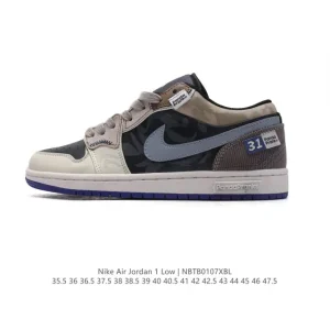 Air Jordan 1 Low Panda DC0774-100 Black Grey Basketball Shoes