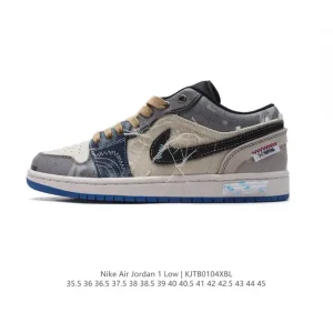 Jordan Air Jordan 1 Low Retro Classic Leather Basketball Shoes