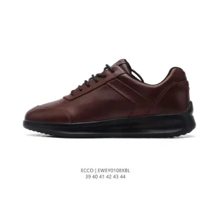ECCO Men's Outdoor Casual Sneakers Lightweight Breathable Lace-up Shoes
