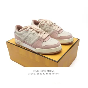 Fendi Match Men's and Women's Lifestyle Sneakers with FF Logo