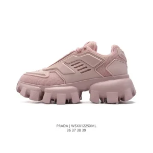 Prada Chunky Runner Leather Sneakers for Women White Thick Sole