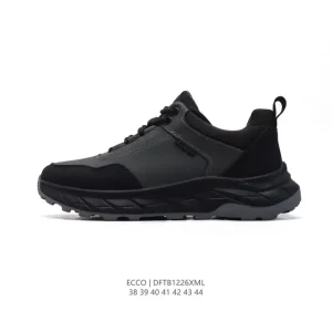 ECCO Men's Outdoor Casual Sneakers Breathable Lightweight Lace-Up Shoes