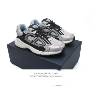 Dior B27 Low Top Retro Sneaker with Thick Sole for Casual Wear