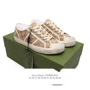Gucci GG Canvas Sneaker Vintage Unisex Shoes