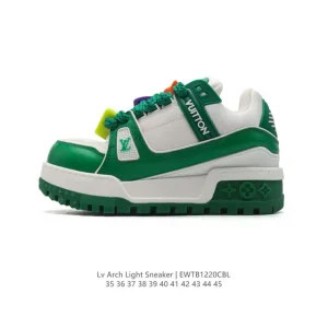 Louis Vuitton Trainer Sneaker Low Top Leather Shoes for Men and Women