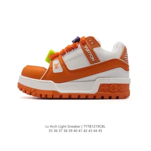 Louis Vuitton Trainer Low Sneaker White Leather Men Women Shoes
