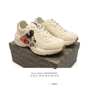 Gucci Rhyton Leather White Vintage Chunky Dad Sneakers