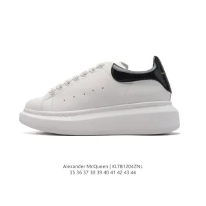 Alexander McQueen Tread Slick Smooth Leather Thick Sole Glow Tail Sneakers