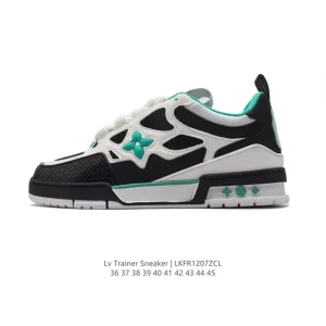 Louis Vuitton Trainer Sneaker Low Comfort Thick Sole Leather Shoes