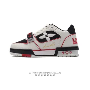 Louis Vuitton Trainer Sneaker Low Comfort Thick Sole Leather Shoes