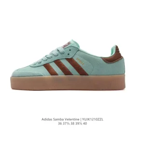 Adidas Samba Valentine Women's Vintage Leather Sneakers with Gum Sole