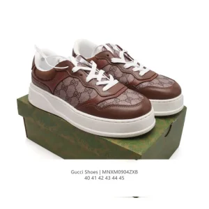 Gucci Rhyton Platform Sneakers Men's Luxury White Leather Shoes