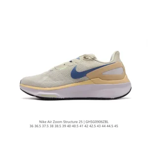 Nike Air Zoom Structure 25 Lightweight Running Shoes White Grey