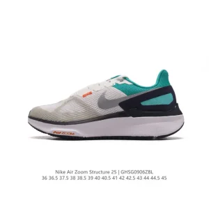 Nike Air Zoom Structure 25 Lightweight Running Shoes Men Women White Grey
