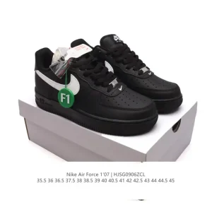 Nike Air Force 1 '07 Low Top Leather Sneakers with Air Cushioning